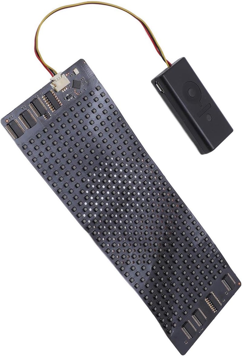 Focket Flexible LED Display, Programmable HD Full Color Screen with 12x32 Resolution for Bags Hats Glasses with APP Control and RGB LED Beads - Image 2